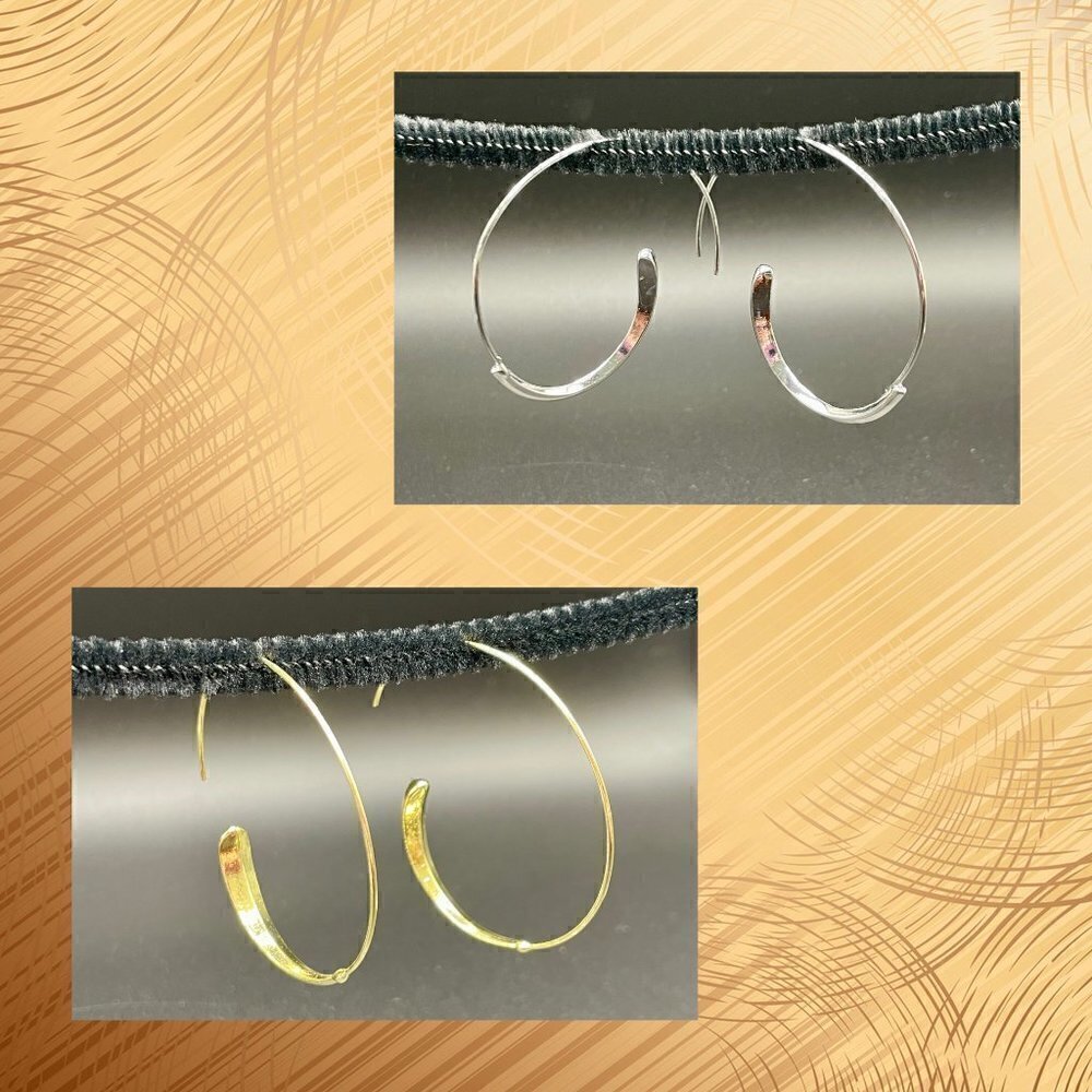 Silver Tone Spiral Earrings in Silver #1241 silver